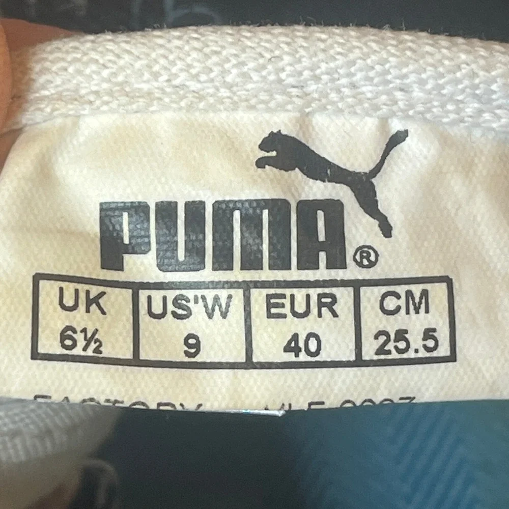RARE Puma Criss-Cross Two Sole Sneakers Black White Gum Womens‎ 9 UK 6.5 EU 40